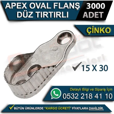 Apex Oval Flange Serrated Plain Zinc (3000 Pieces)