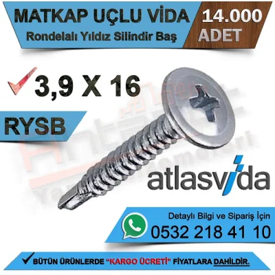 Atlas Self-Drilling Screw Rysb 3,9X16 (14,000 Pieces)