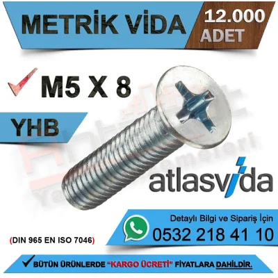 Atlas Metric Screw Yhb M5.0X8.0 (12,000 Pieces)