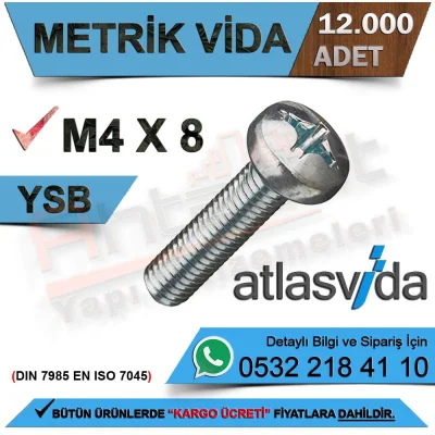 Atlas Metrik Vida Ysb M4.0X8.0 (12.000 Adet)