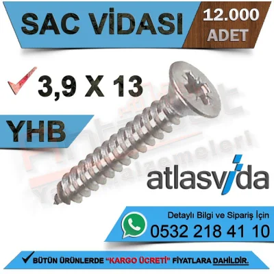 Atlas Sac Vidası Yhb 3,9X13 (12.000 Adet)