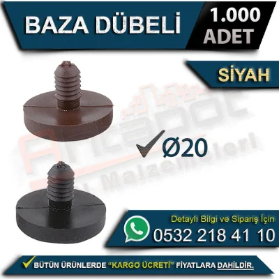 Plinth Dowel Ø20 Black (1000 Pieces)