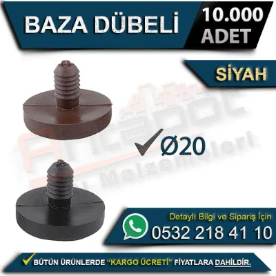 Plinth Dowel Ø20 Black (10000 Pieces)