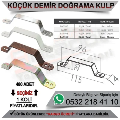 Beşel Demir Doğrama Kulpları Küçük Bakır (480 Adet)