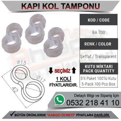 Beşel Kol Tamponu Şeffaf 5 Li Paket (500 Adet)