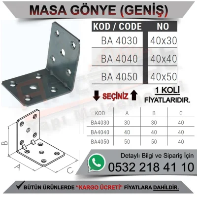 Beşel Masa Gönye Geniş 40 Serisi 40x30 (500 Adet)