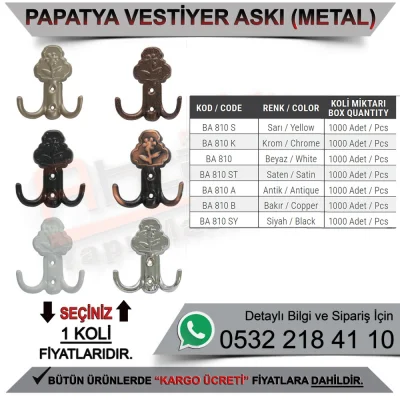 Beşel Metal Vestiyer Asklığı Papatya Krom (1000 Adet)