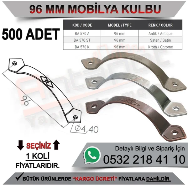 Beşel Mobilya Kulbu 96 Mm Krom Beşel Mobilya Kulbu 96 Mm Krom