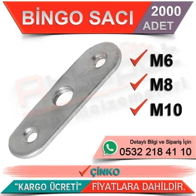 Bingo Sacı M6 Çinko (2000 Adet)