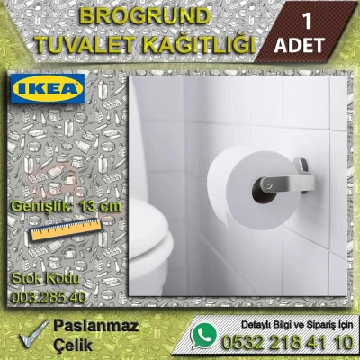 BROGRUND Paslanmaz Çelik Tuvalet Kağıtlığı | IKEA