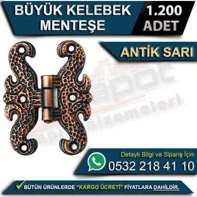 Large Butterfly Hinge Antique Yellow (1200 Pieces)