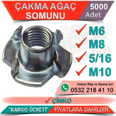 Hammer Nut M6 Zinc (5000 Pieces)