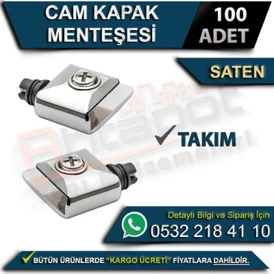 Glass Door Hinge Set Satin (100 Pieces)