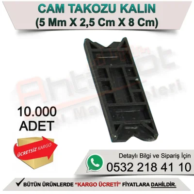 Cam Takozu Kalın 5mm X 2,5cm X 8cm (10000 Adet)