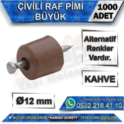 Çivili Raf Pimi Ø12 Mm (1000 Adet)