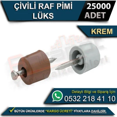 Çivili Raf Pimi Lüks Krem (25000 Adet)