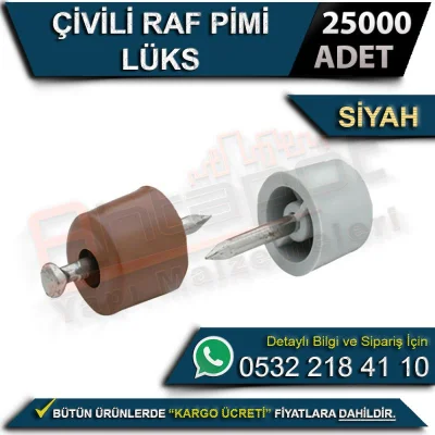 Çivili Raf Pimi Lüks Siyah (25000 Adet)