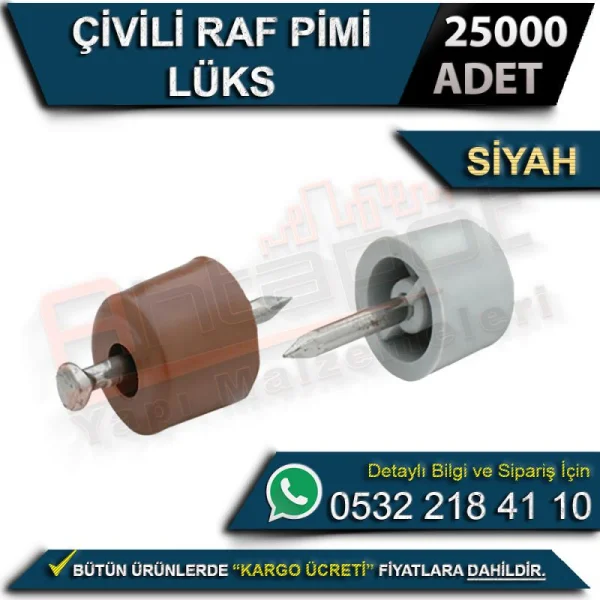 Çivili Raf Pimi Lüks Siyah (25000 Adet) - Raf Pim Çeşitleri Çivili Raf Pimi Lüks Siyah (25000 Adet) | Raf Pim Çeşitleri