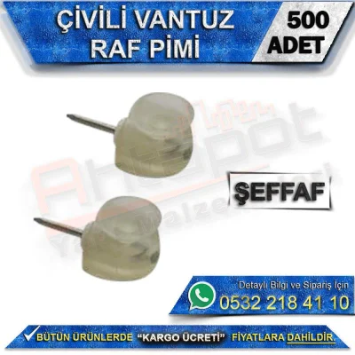 Çivili Vantuz Raf Pimi (500 Adet)