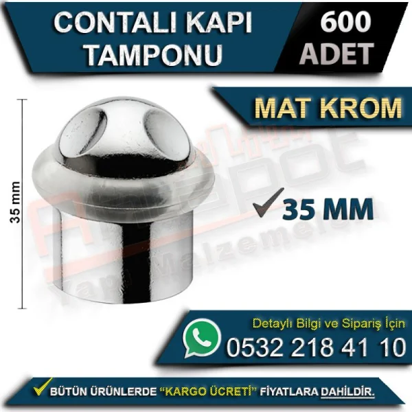 Gasketed Door Bumper 35 Mm Matt Chrome (600 Pieces) - Hardware Varieti Gasketed Door Bumper 35 Mm Matt Chrome (600 Pieces) | Hardware Varieties