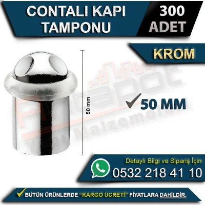 Contalı Kapı Tamponu 50 Mm Krom (300 Adet)