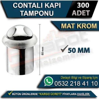 Contalı Kapı Tamponu 50 Mm Mat Krom (300 Adet)