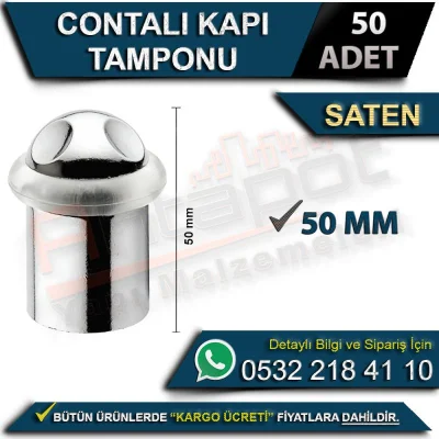 Contalı Kapı Tamponu 50 Mm Saten (50 Adet)