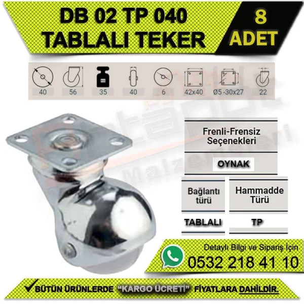 عجلة DB 02 TP 040 مع طاولة (8 قطع) - العجلات عجلة DB 02 TP 040 مع طاولة (8 قطع) | العجلات