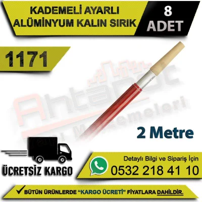 Dekor 1171 2 Kademeli Ayarlı Alüminyum Kalın Sırık 2 Mt (8 Adet)