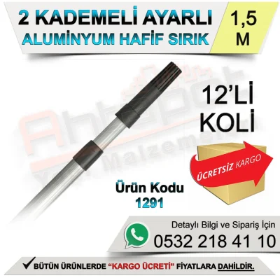 Dekor 1291 2 Kademeli Ayarlı Alüminyum Hafif Sırık 1,5 Mt (12 Adet)