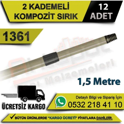 Dekor 1361 2 Kademeli Kompozit Sırık 1.5 Mt (12 Adet)