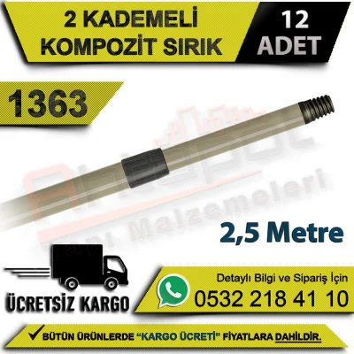 Dekor 1363 2 Kademeli Kompozit Sırık 2.5 Mt (12 Adet)