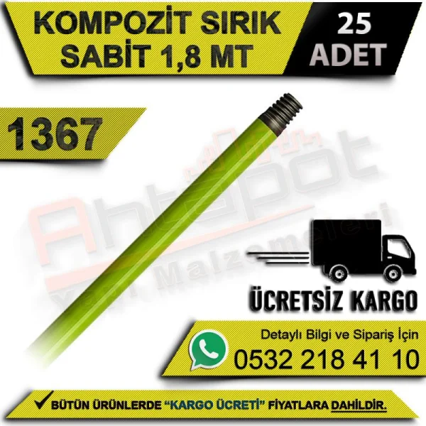 Dekor 1367 Kompozit Sırık Sabit 1,8 Mt (25 Adet) - Uzatma Sırıkları Dekor 1367 Kompozit Sırık Sabit 1,8 Mt (25 Adet) | Uzatma Sırıkları