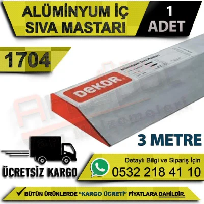 Dekor 1704 Alüminyum İç Sıva Mastarı 3 Mt (1 Adet)