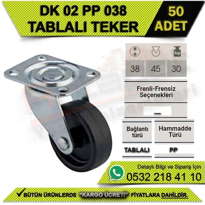 Dk 02 Pp 038 Tablalı Teker (50 Adet)