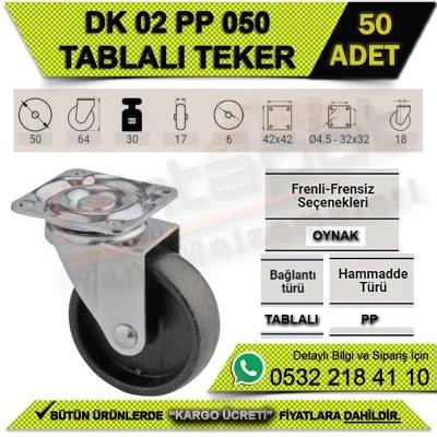 Dk 02 Pp 050 Tablalı Tekerlek (50 Adet)