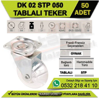 Dk 02 Stp 050 Tablalı Şeffaf Teker (50 Adet)