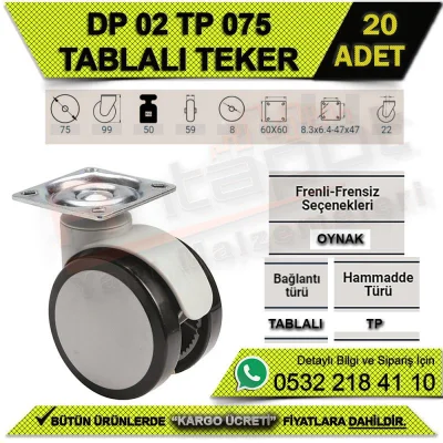 DP 02 TP 075 TABLALI TEKER (20 ADET)