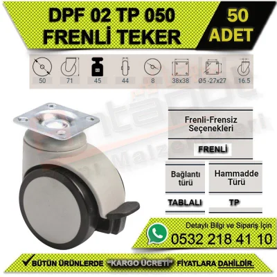 DPF 02 TP 050 TABLALI FRENLİ TEKER (50 ADET)