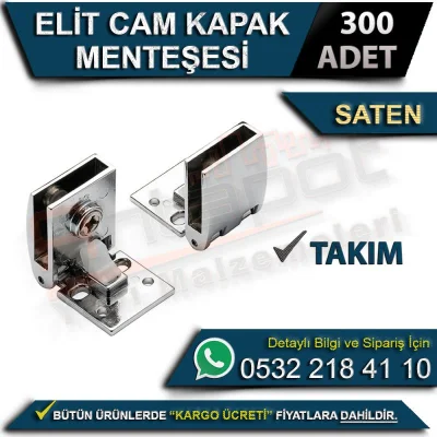 Elit Glass Door Hinge Set Satin (300 Pieces)