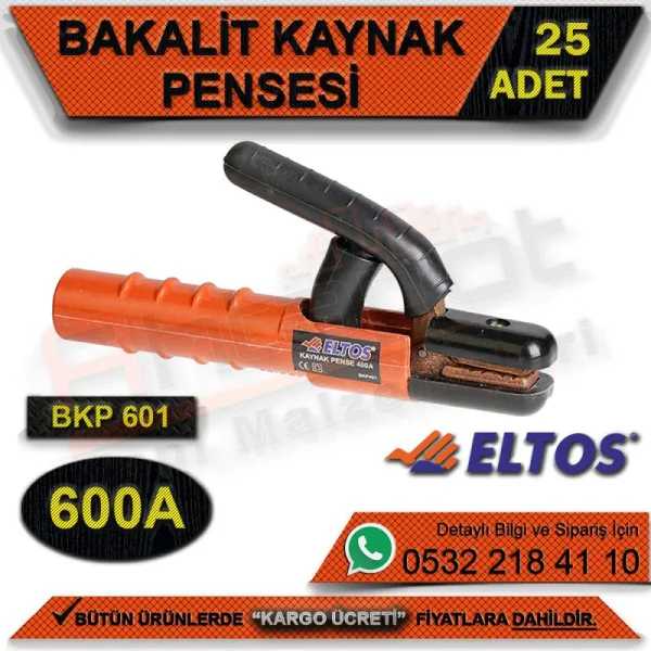 Eltos Bkp601 Bakelite Welding Pliers 600 A (25 Pieces) - Hardware Vari Eltos Bkp601 Bakelite Welding Pliers 600 A (25 Pieces) | Hardware Varieties