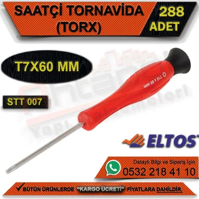 مفك براغي صانع الساعات إلتوس Stt007 توركس T7x60 ملم (288 قطعة)