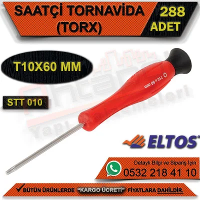 مفك براغي توركس T10x60 ملم لصانع الساعات إلتوس Stt010 (288 قطعة)