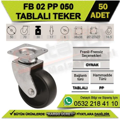FB 02 PP 050 TABLALI TEKER (50 ADET)
