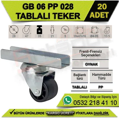 GB 06 PP 028 TABLALI TEKER (20 ADET)