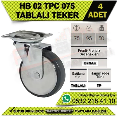 عجلة مع طاولة HB 02 TPC 075 (4 قطع)
