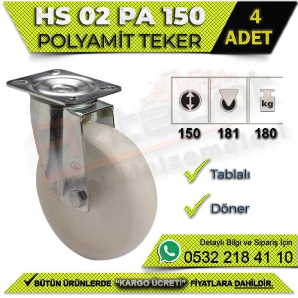 HS 02 PA 150 Table Swivel Wheel (4 PCS) - Wheels HS 02 PA 150 Table Swivel Wheel (4 PCS) | Wheels