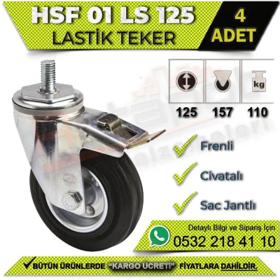 HSF 01 LS 125 Civatalı Sac Jantlı Lastik Teker (4 ADET)