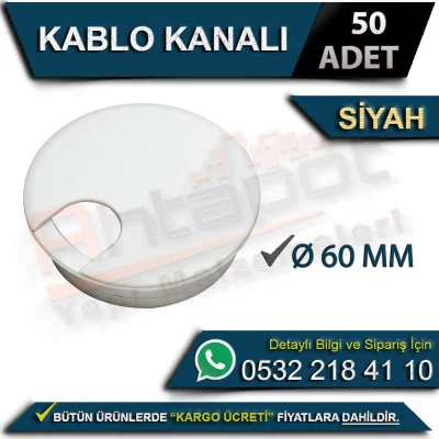 Kablo Kanalı Ø60 Mm Siyah (50 Adet)