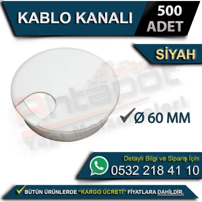 Kablo Kanalı Ø60 Mm Siyah (500 Adet)